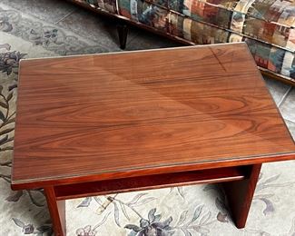 MCM Teak End Table	17.5x30x20in	HxWxD

