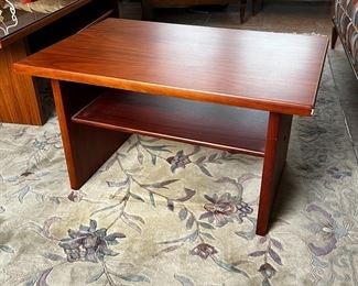 MCM Teak End Table	17.5x30x20in	HxWxD
