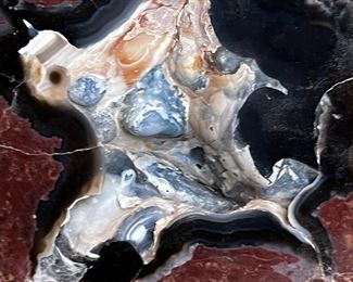 Polished Natural Thunderegg Agate Mineral Rock 8x7.5x5.5in	HxWxD
