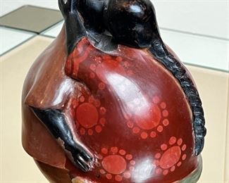 Vintage Angelica Silva Peru Loving Couple Art Pottery Statue	6x5x4in	HxWxD
