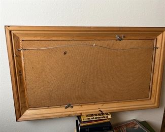 Native American Pottery  Original Roger & Marie Kull Sculpted Leather Art Southwest 	Frame: 21 x 35.5in	
