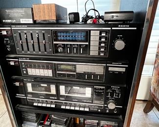 Sanyo Vintage Stereo system, no speakers	40 x 18.5 by 18in	HxWxD
