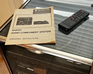 Sanyo Vintage Stereo system, no speakers	40 x 18.5 by 18in	HxWxD
