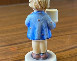 Vintage Hummel Goebel Girl with Flowers and Candleholder No.115	3.75 inches high.	
