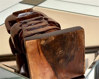 Hand Carved Inca Figure CAL Peru Huayacan Wood Sculpture Guayacan	11.5 inches high.	
