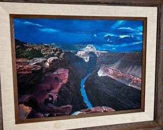 Original Art Toroweap Point&nbsp;Grand Canyon Painting Allen 1983	Frame: 29.25 x 35.25 x 2 Image: 17.25 x 23.25.	HxWxD
