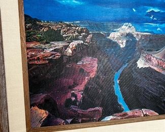 Original Art Toroweap Point&nbsp;Grand Canyon Painting Allen 1983	Frame: 29.25 x 35.25 x 2 Image: 17.25 x 23.25.	HxWxD
