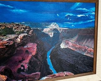 Original Art Toroweap Point&nbsp;Grand Canyon Painting Allen 1983	Frame: 29.25 x 35.25 x 2 Image: 17.25 x 23.25.	HxWxD
