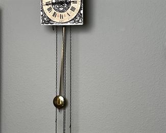 Antique AMS Repousse Pendulum Clock	9.25 x 6.75 x 3.5in 	HxWxD
