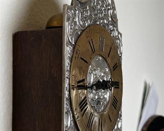 Antique AMS Repousse Pendulum Clock	9.25 x 6.75 x 3.5in 	HxWxD
