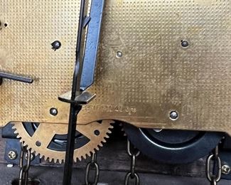 Antique AMS Repousse Pendulum Clock	9.25 x 6.75 x 3.5in 	HxWxD
