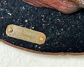 Roberto Garcia Jr El Cometa&nbsp; Art Sculpture  R. 	9.5 x 16.5 x 2.5.	HxWxD
