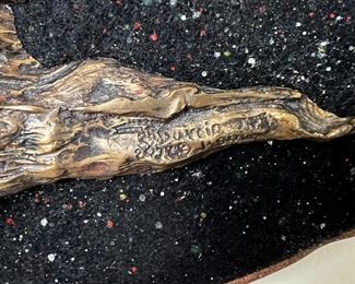 Roberto Garcia Jr El Cometa&nbsp; Art Sculpture  R. 	9.5 x 16.5 x 2.5.	HxWxD
