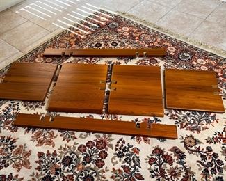 MCM Gustav Gaarde Trekanten Coffee Table Danish Modern Teak Glass Top	17 x 30 x 54in 	HxWxD
