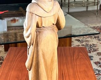 Carved Wood Drinking Monk Friar 	19.5 x 7.5 x 5.5in	HxWxD
