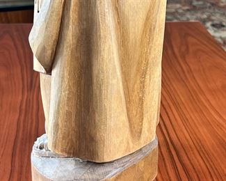 Carved Wood Drinking Monk Friar 	19.5 x 7.5 x 5.5in	HxWxD
