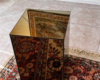 Mirrored Pedestal #2	17 x 12.5 x 12.5in 	HxWxD
