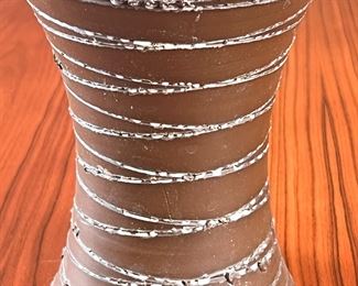 Ceramic Hourglass Vase	7.5 x 6in diameter.	
