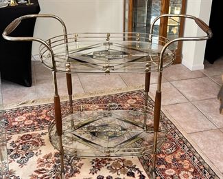 Vintage Glass/Metal Bar Cart	33 x 38 x 20in	HxWxD
