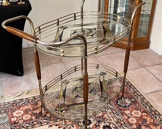 Vintage Glass/Metal Bar Cart	33 x 38 x 20in	HxWxD

