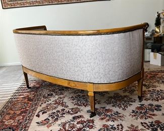 Vintage Wood Framed Settee Sofa	30 x 61 x 26in	HxWxD
