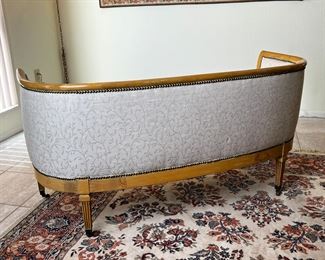 Vintage Wood Framed Settee Sofa	30 x 61 x 26in	HxWxD
