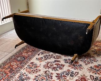 Vintage Wood Framed Settee Sofa	30 x 61 x 26in	HxWxD
