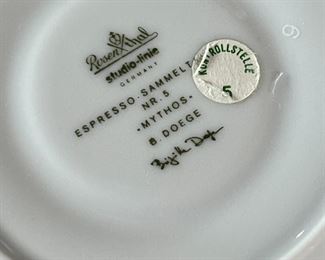 Rosenthal Studio-Line Mythos Cup & Saucer B Doege	3in H	
