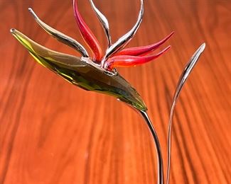 Swarovski Crystal Paradise Flowers Dalmally Olive 673420&nbsp;Glass & Silver Flower 	7.5in H	
