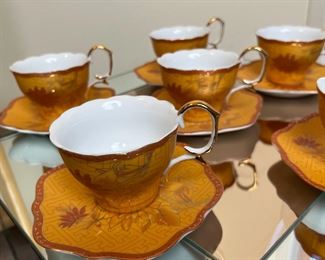 6pc Yamasen Gold Collection Cups & Saucers	3in H	
