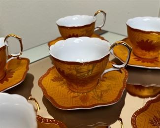 6pc Yamasen Gold Collection Cups & Saucers	3in H	

