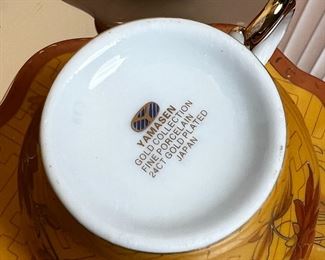 6pc Yamasen Gold Collection Cups & Saucers	3in H	
