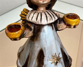 Bozner Engel Thun Blue AngelCandle Holder	6in H	
