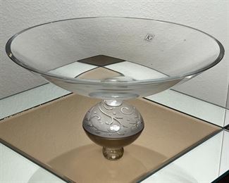JG Durand Crystal Pedestal Bowl	5.75 x 14in diameter.	
