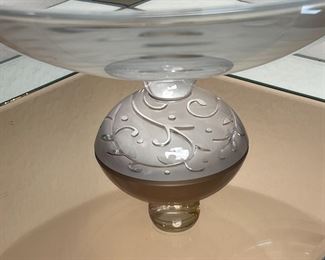 JG Durand Crystal Pedestal Bowl	5.75 x 14in diameter.	
