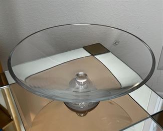 JG Durand Crystal Pedestal Bowl	5.75 x 14in diameter.	
