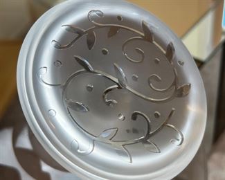 JG Durand Crystal Pedestal Bowl	5.75 x 14in diameter.	
