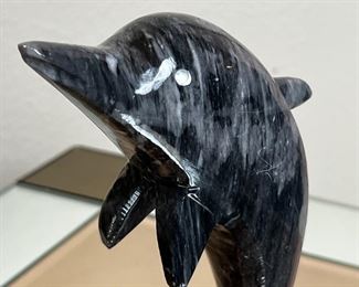 Carved Stone Dolphin	8 inches high	

