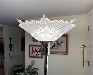 Gold & Plastic Floor Lamp	68in H x 16in Diameter	
