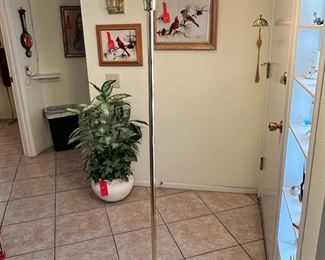 Gold & Plastic Floor Lamp	68in H x 16in Diameter	
