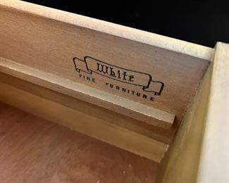 Vintage White Fine Furniture Long Dresser with Mirror	32.5 x 72 x 2in	HxWxD
