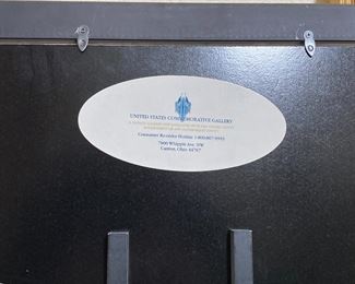 US Presidential Dollar Collection Partial Fill United States 	Frame: 20.25 x 27in	HxWxD
