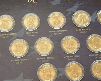 #2 United States Presidential Dollar Collection Partial Fill	Frame: 20.25 x 27in	
