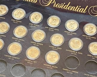#2 United States Presidential Dollar Collection Partial Fill	Frame: 20.25 x 27in	
