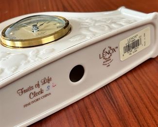 Lenox Fruits of Life Clock	5x9x2.75in	HxWxD
