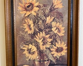 Sunflowers by L. Ritter Framed Print	Frame : 29x21in	
