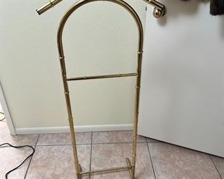 Brass Faux Bamboo Valet	46x17x12in	HxWxD
