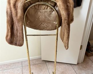 Brass Faux Bamboo Valet	46x17x12in	HxWxD
