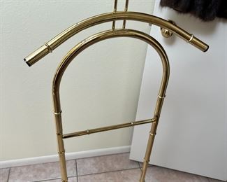 Brass Faux Bamboo Valet	46x17x12in	HxWxD
