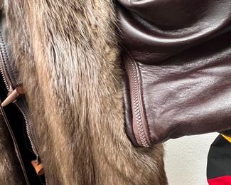 Vintage Nina Ricci Fur/Leather CoatBurtrum Furs of Battle Creek	Med	
